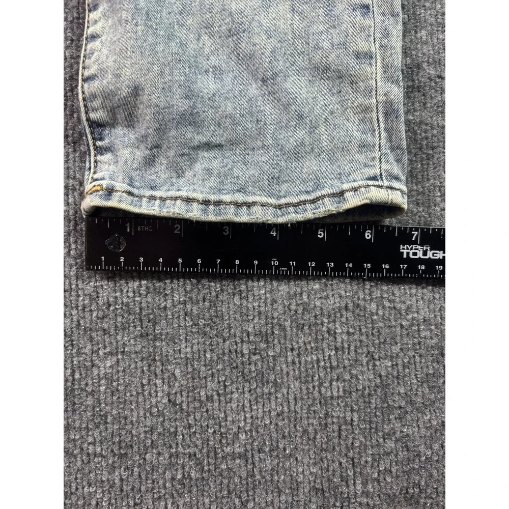 True Religion Rocco Jeans Mens 44 Blue Denim Acid Wash Relaxed Skinny Streetwear
